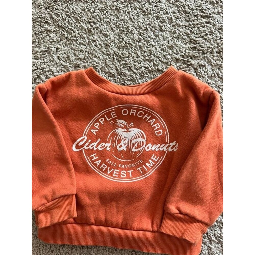 Cider and Donuts orange sweater